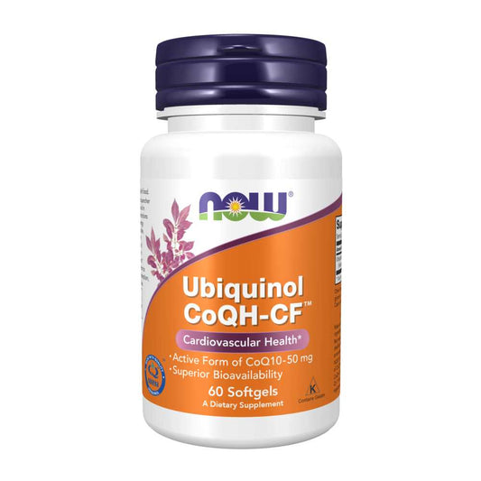 Now Foods Ubiquinol Co Qh-Cf™ 50 Mg – Active Co Q10 for Cardiovascular Health – 60 Softgels