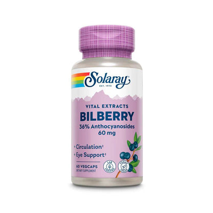 Solaray Bilberry Extract 60mg 60 Caps