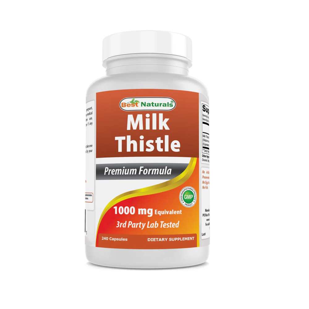 Best Naturals Milk Thistle Extract 1000mg Equivalent - 240 Capsules