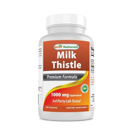 Best Naturals Milk Thistle Extract 1000mg Equivalent - 240 Capsules