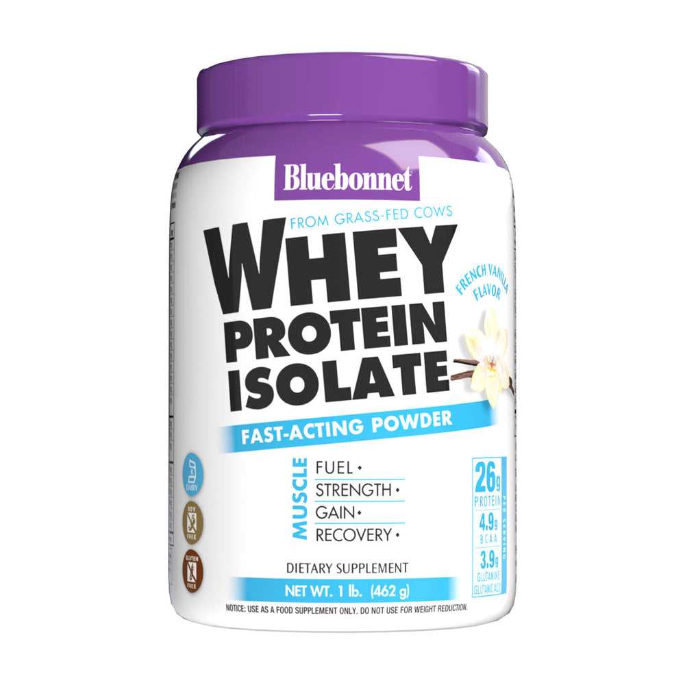 Bluebonnet Nutrition Whey Protein Isolate French Vanilla Powder 462g