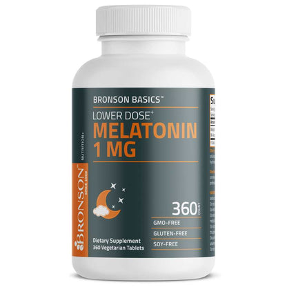 Bronson Vitamins Lower Dose Melatonin 1mg, 360 Tablets