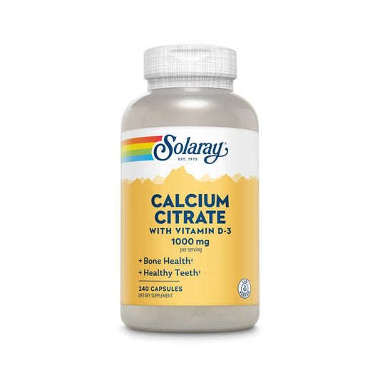 Solaray Calcium Citrate with Vitamin D-3 1000mg 240 Caps