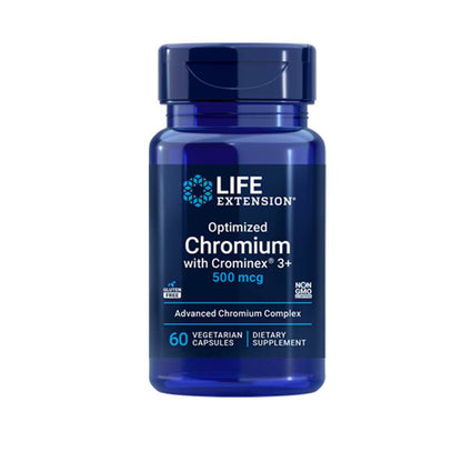 Life Extension Optimized Chromium with Crominex® 3+ 500 Mcg, 60 Vegetarian Capsules