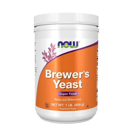 Now Foods Brewer's Yeast Superfood – Reduced Bitterness Powder | 1 Lb (454g) | Vegan