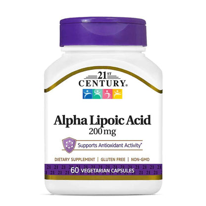 21st Century Alpha Lipoic Acid 200 Mg 60 Vegetarian Capsules