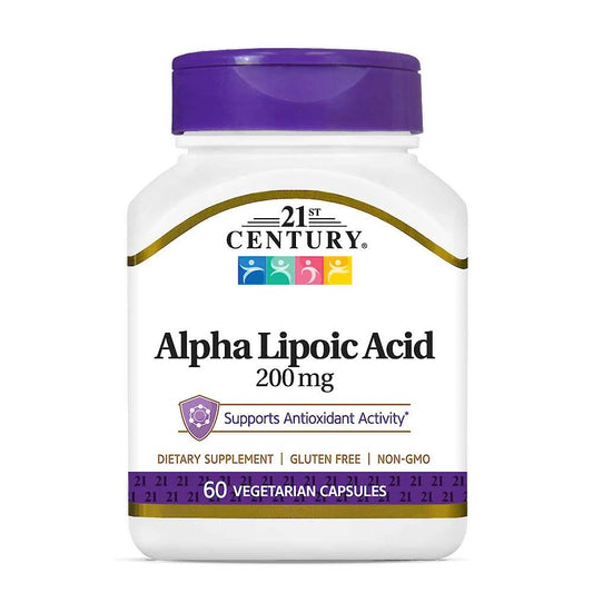 21st Century Alpha Lipoic Acid 200 Mg 60 Vegetarian Capsules