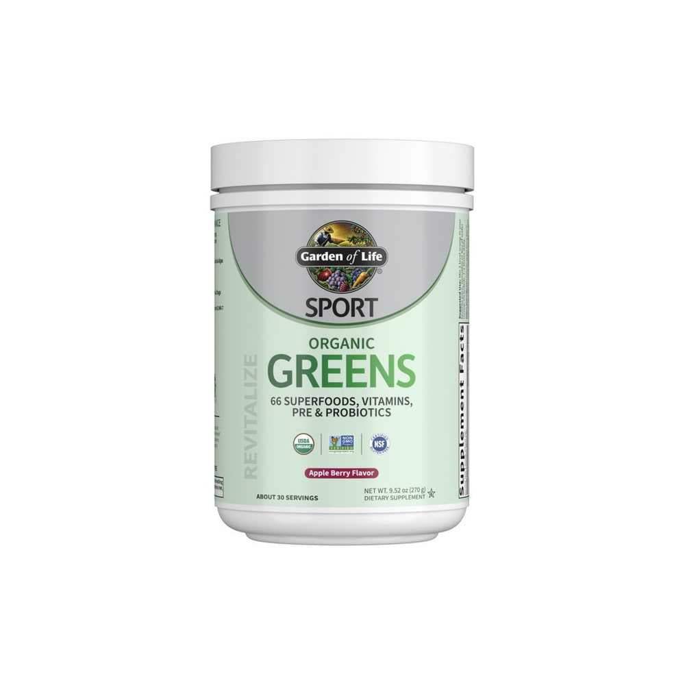 Garden of Life Sport Organic Greens Powder - Apple Berry 270g