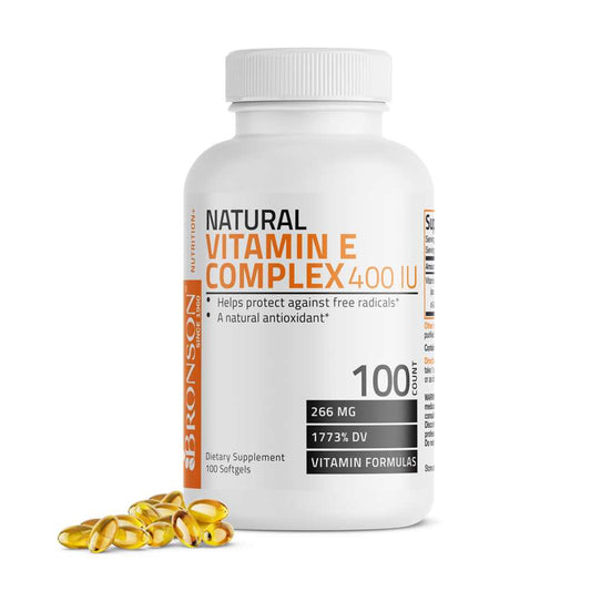 Bronson Vitamins Natural Vitamin E Complex - 400 Iu 100 Softgels