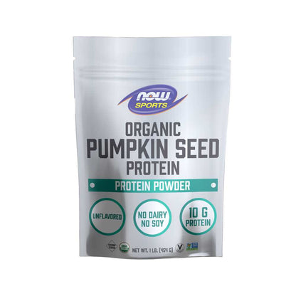 Now Sports Pumpkin Seed Protein – Organic Plant-Based Powder – 454g