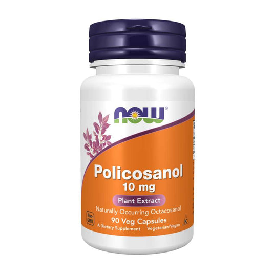 Now Foods Policosanol 10 Mg – Plant-Based Cardiovascular Support with Natural Octacosanol – 90 Veg Capsules