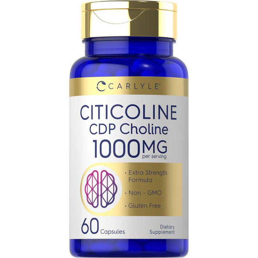 Carlyle Nutritionals Citicoline CDP Choline 1000mg per serving | 60 Capsules