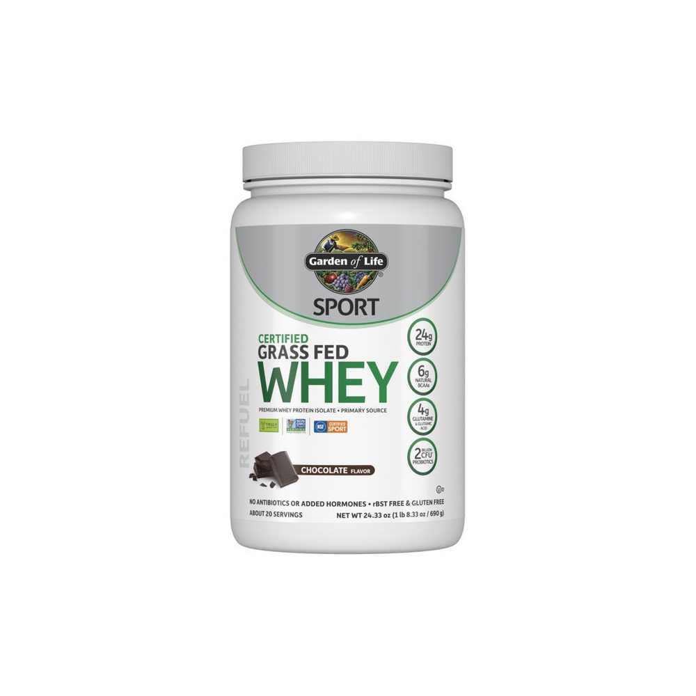 Garden of Life Sport Certified Grass Fed Whey Powder - Chocolate 690g