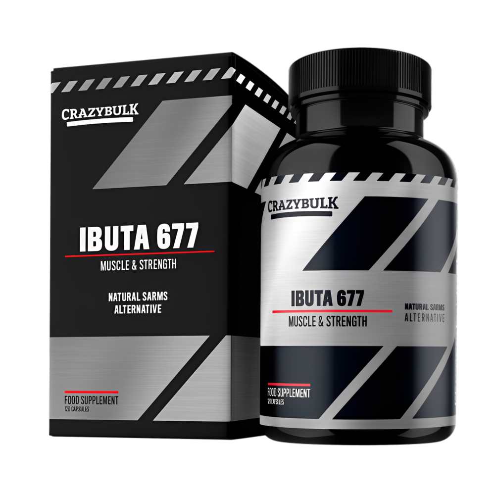 Crazy Bulk Ibuta 677 – Muscle & Strength Booster | Natural Sar Ms Alternative | 120 Capsules | Food Supplement