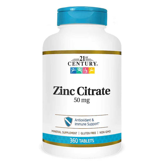 21st Century Zinc Citrate 50 Mg 360 Tabs