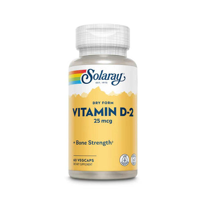 Solaray Vitamin D-2, Dry - 25mcg 60 Caps
