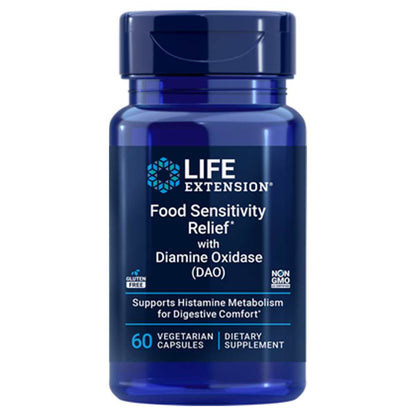 Life Extension Food Sensitivity Relief with Diamine Oxidase (dao) – 60 Vegetarian Capsules