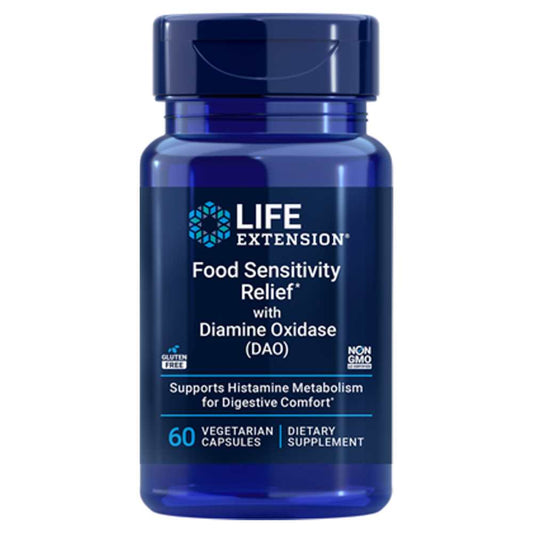 Life Extension Food Sensitivity Relief with Diamine Oxidase (dao) – 60 Vegetarian Capsules