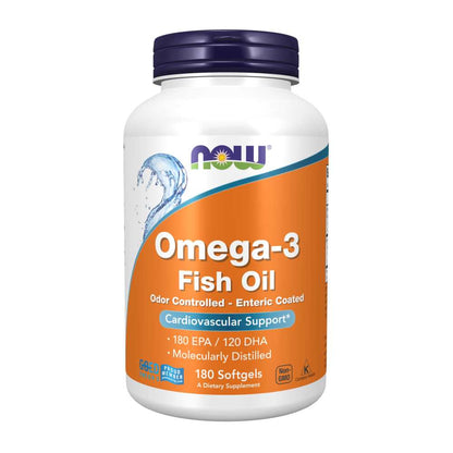 Now Foods Omega-3 Fish Oil 180 Epa / 120 Dha – Enteric Coated – 90 Softgels