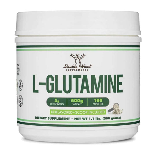 Double Wood L-Glutamine – 5g Scoop Included | Unflavored Powder | 500g