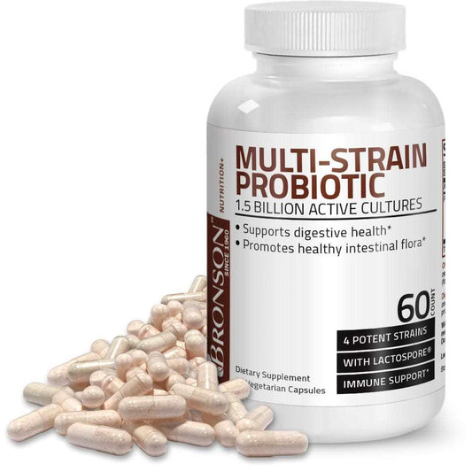 Bronson Vitamins Multi-Strain Probiotic - 1.5 Billion Cfu 60 Caps