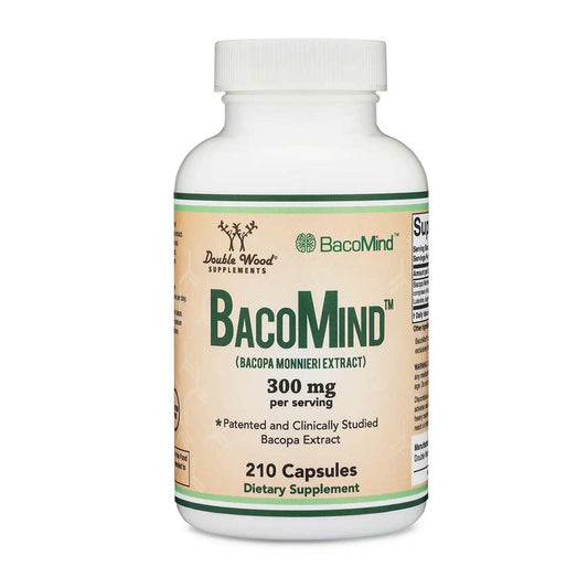 Double Wood Baco Mind™ – 300mg Clinically Studied Bacopa Monnieri | 210 Capsules