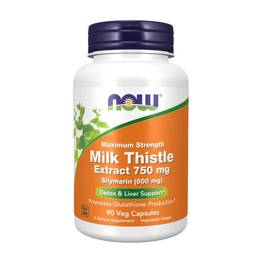 Now Foods Milk Thistle Extract 750 Mg – Maximum Strength Liver Detox – 90 Veg Capsules