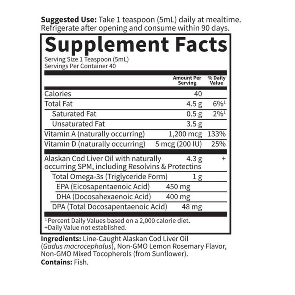 Garden of Life Dr. Formulated Alaskan Cod Liver Oil Liquid 200ml