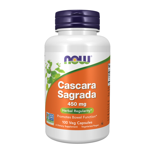 Cascara Sagrada 450MG By NOW Foods - Promotes Bowel Function