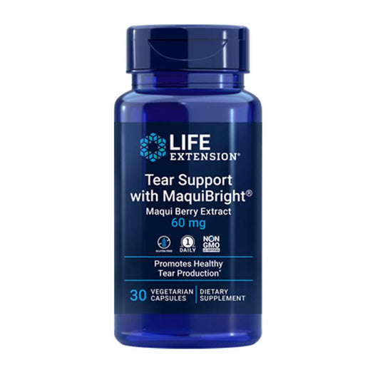 Life Extension Tear Support with Maqui Bright® Maqui Berry Extract 60 Mg, 30 Vegetarian Capsules