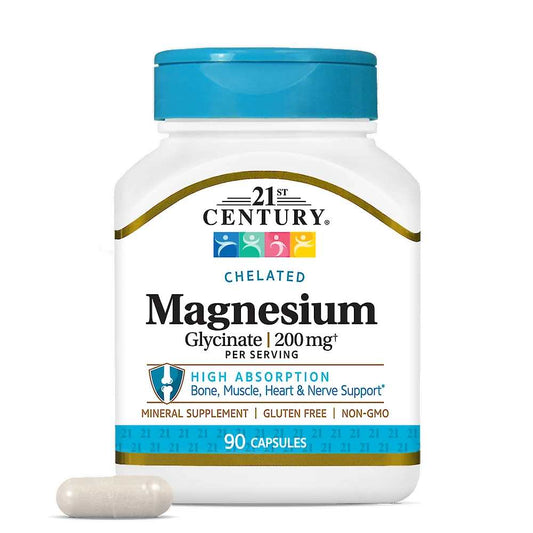 21st Century Magnesium Glycinate 200 Mg 90 Caps