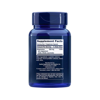 Life Extension Magnesium Caps 500 Mg, 100 Vegetarian Capsules