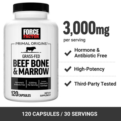 Force Factor Primal Origins Beef Bone & Marrow – 120 Capsules
