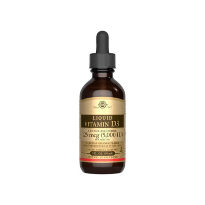 Solgar Liquid Vitamin D3 (cholecalciferol) 125 Mcg (5,000 Iu) – Natural Orange Flavor 59ml