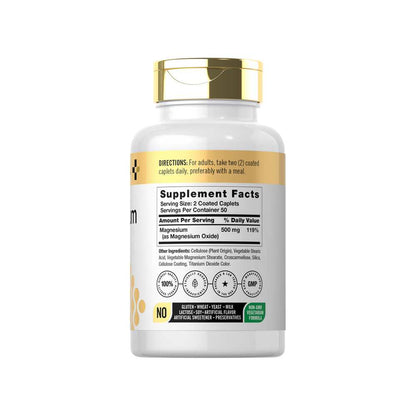 Horbäach Magnesium 500mg per Serving | 100 Caplets