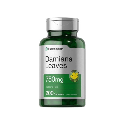 Horbäach Damiana Leaf 750mg | 200 Capsules