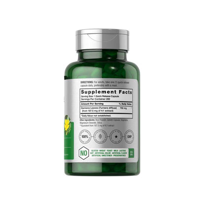 Horbäach Damiana Leaf 750mg | 200 Capsules
