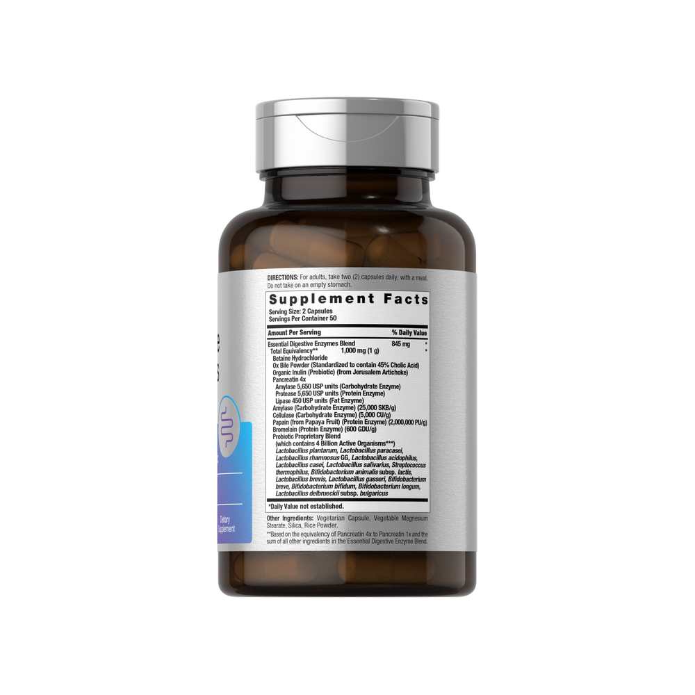Horbäach Essential Digestive Enzymes | 100 Capsules