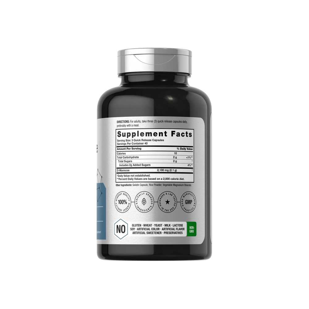 Horbäach D-Mannose 2100mg per Serving | 120 Capsules