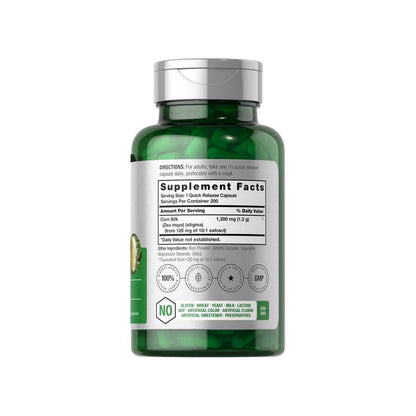 Horbäach Corn Silk Extract 1200mg | 200 Capsules