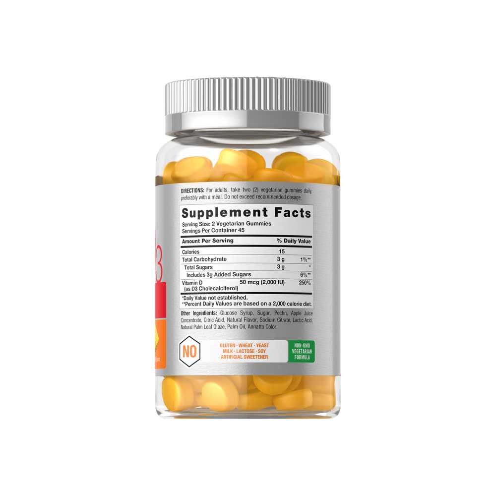 Horbäach Vitamin D-3 2000 Iu per Serving | 90 Gummies