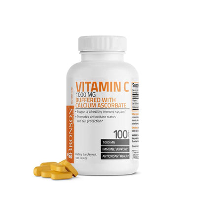 Bronson Vitamins Buffered Vitamin C Calcium Ascorbate - 1,000 Mg 100 Tabs