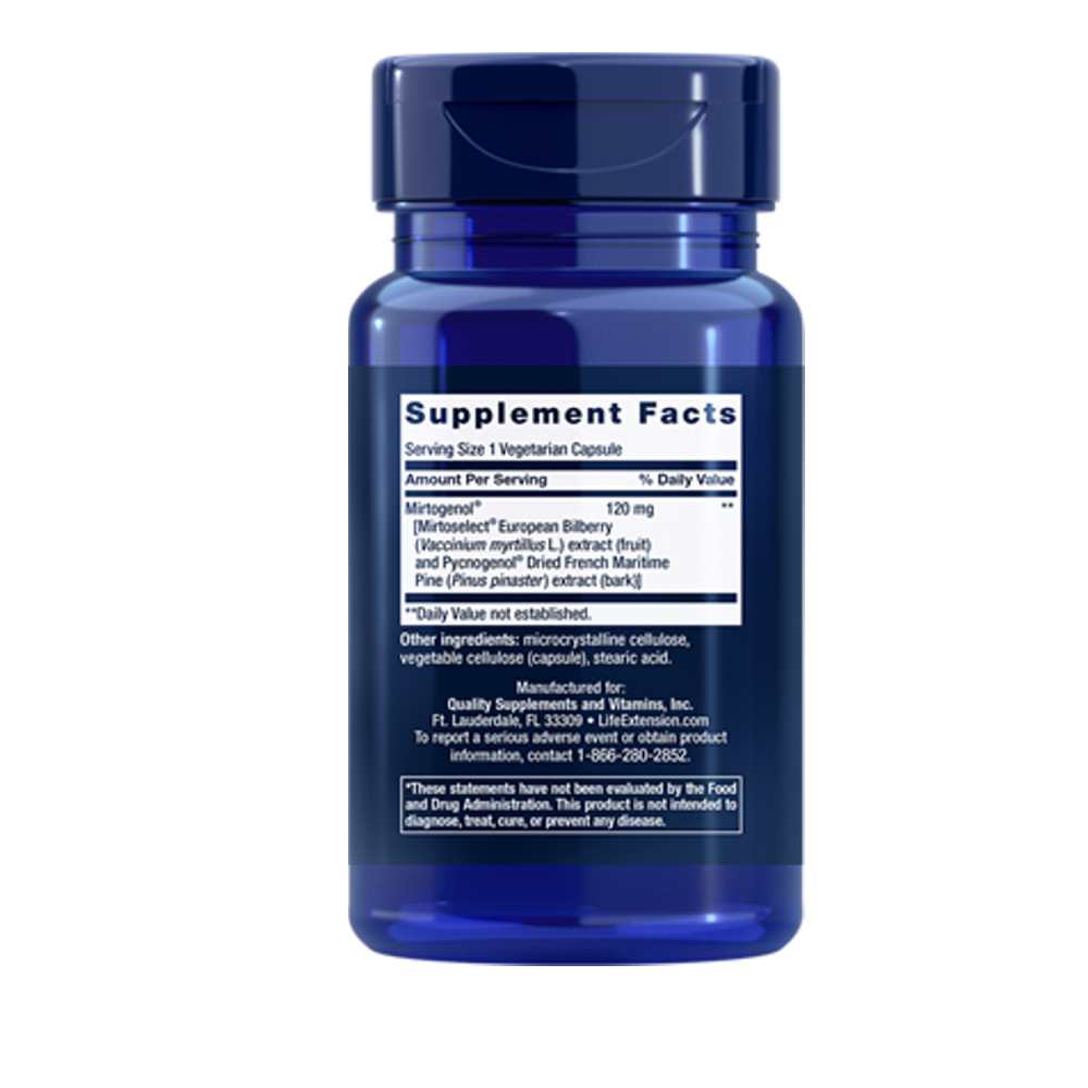 Life Extension Eye Pressure Support with Mirtogenol® – 30 Vegetarian Capsules