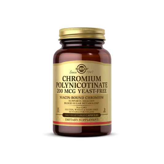 Solgar Chromium Polynicotinate 200 Mcg 100 Vegetable Capsules