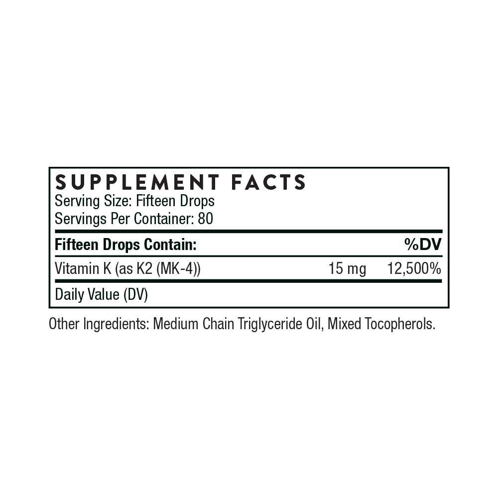 Thorne Vitamin K2 Liquid – 30ml