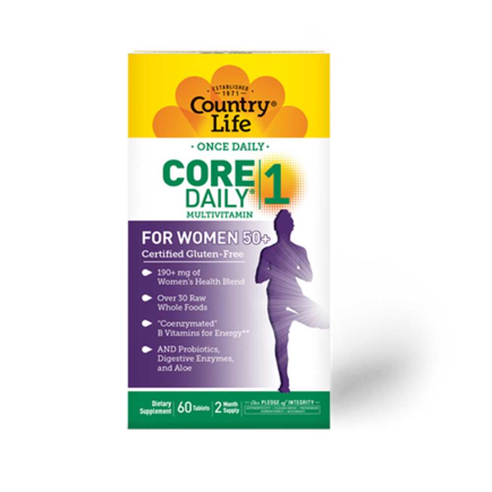Country Life Vitamins Core Daily-1 ® for Women 50+ Multivitamin 60 Tabs