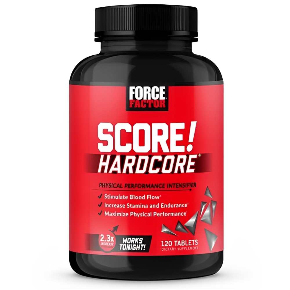 Force Factor Score! Hardcore – Boosts Blood Flow, Stamina & Endurance – 120 Tablets