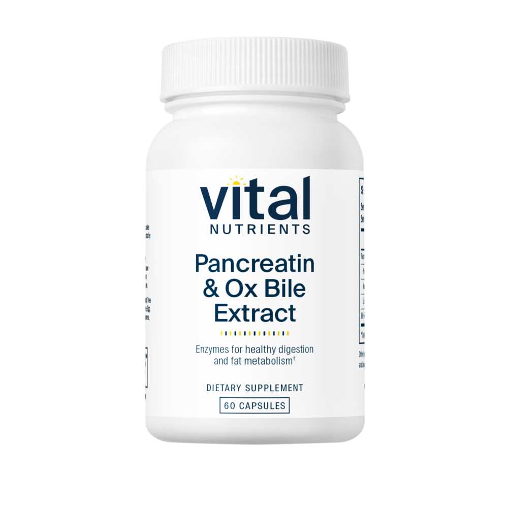Vital Nutrients Pancreatin & Ox Bile Extract 60 Caps