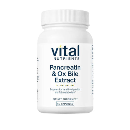 Vital Nutrients Pancreatin & Ox Bile Extract 60 Caps