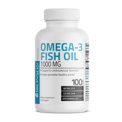 Bronson Vitamins Omega-3 Fish Oil Epa Dha - 1,000 Mg 100 Softgels